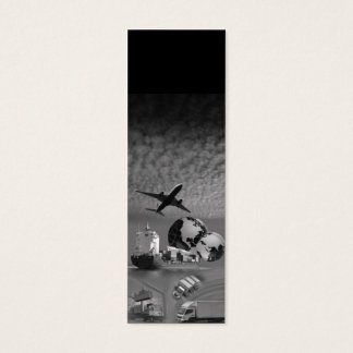 Skinny Vertikale Frachtlogistik Vorlage Schwarz