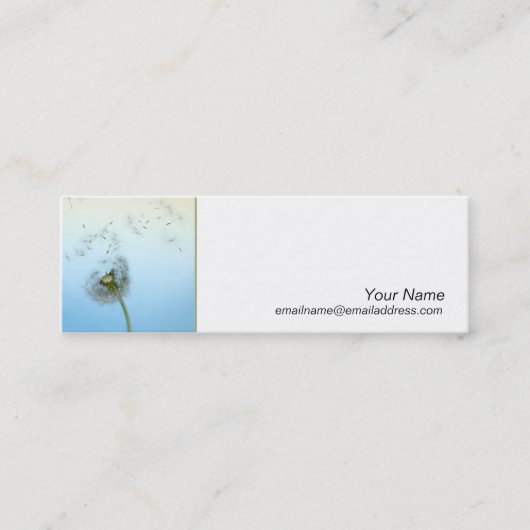 Skinny Visitenkarte - ein Wunsch machen (Vorderseite)