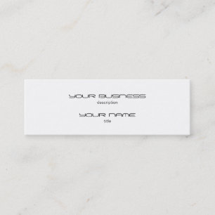 Skinny-Visitenkarten-Vorlage Premium stark weiß Mini Visitenkarte