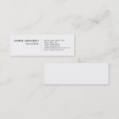 Skinny White Blue Points Manager Business Card Mini Visitenkarte (Vorne/Hinten)