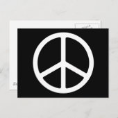 Skinny White Peace Symbol Postcard Postkarte (Vorne/Hinten)