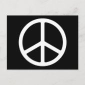 Skinny White Peace Symbol Postcard Postkarte (Vorderseite)