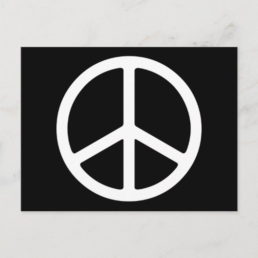 Skinny White Peace Symbol Postcard Postkarte (Vorderseite)