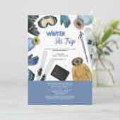 Skiobjekte Einladung (Stehend Vorderseite)