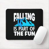 Skiort Falling ist Teil des Fun Snowboardens Mousepad (Mit Mouse)