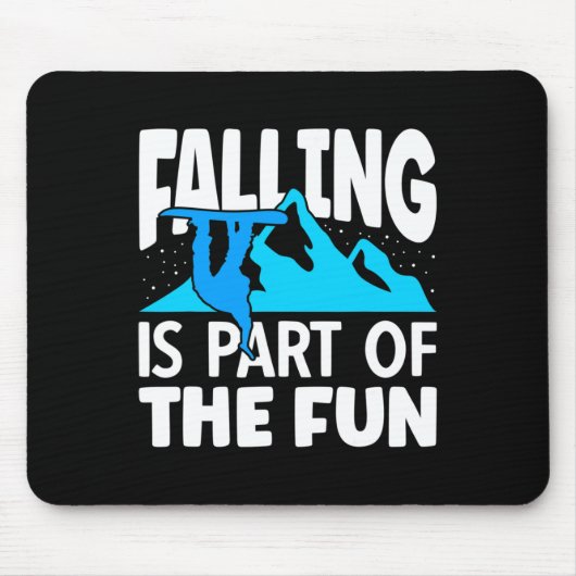 Skiort Falling ist Teil des Fun Snowboardens Mousepad (Vorne)