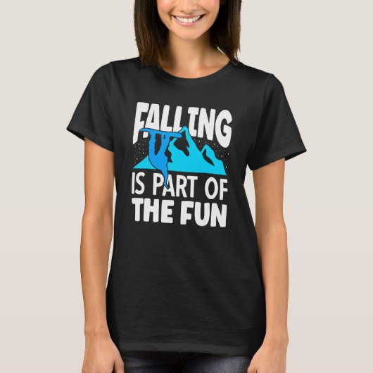 Skiort Falling ist Teil des Fun Snowboardens T-Shirt (Vorderseite)