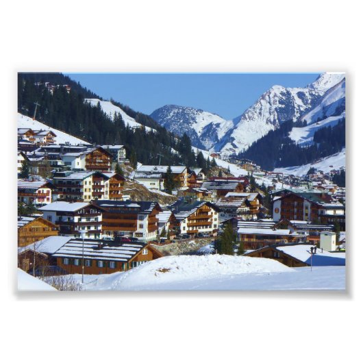 Skiort Lech in Österreich in Vorarlberg Fotodruck (Vorne)