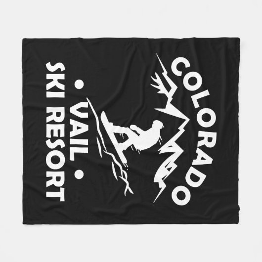 Skiort Vail Colorado Fleecedecke (Vorderseite (Horizontal))