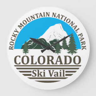 Skiort Vail Colorado Große Wanduhr
