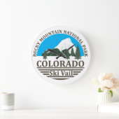Skiort Vail Colorado Große Wanduhr (Zuhause)