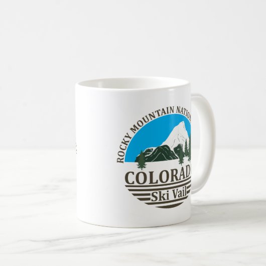 Skiort Vail Colorado Kaffeetasse (VorderseiteRechts)