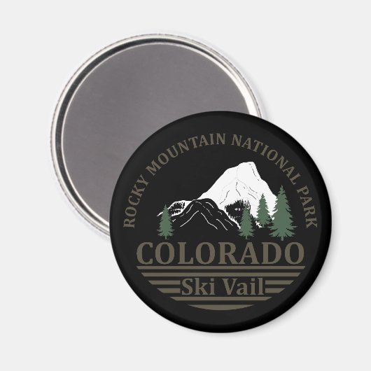 Skiort Vail Colorado Magnet (Vorderseite/Rückseite)