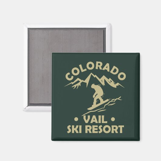 Skiort Vail Colorado Magnet (Vorderseite/Rückseite)