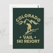 Skiort Vail Colorado Postkarte (Vorne/Hinten)