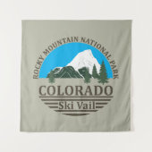 Skiort Vail Colorado Wandteppich (Vorderseite)