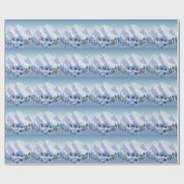 Skiort: Vintage Bergwelt Geschenkpapier (Flach)