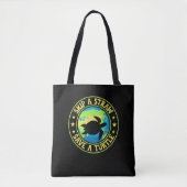 Skip a Straw Save a Turtle - Eco Awareness Earth Tasche (Vorderseite)