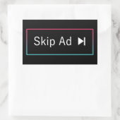 Skip Ad Rechteckiger Aufkleber (Tasche)
