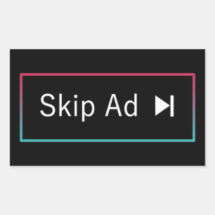 Skip Ad Rechteckiger Aufkleber