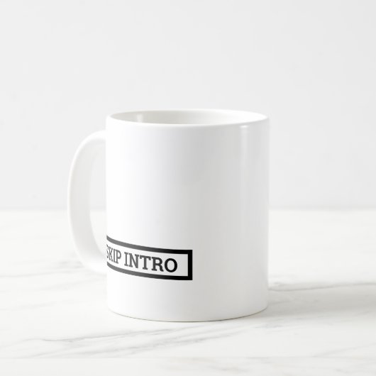 Skip Intro Kaffeetasse (Vorderseite Links)