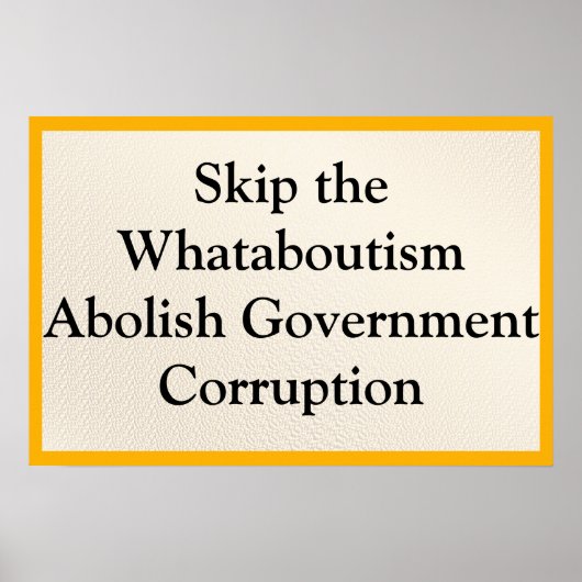 Skip Whataboutism Poster (Vorne)