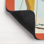 Skiparadies Vintag drucken Mousepad (Ecke)