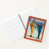 Skiparadies Vintag drucken Notizblock (Innenseite)