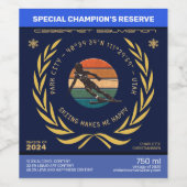 Skiparkstadt, Utah - Frauenski, Goldener Text Weinetikett (Einzelnes Label)