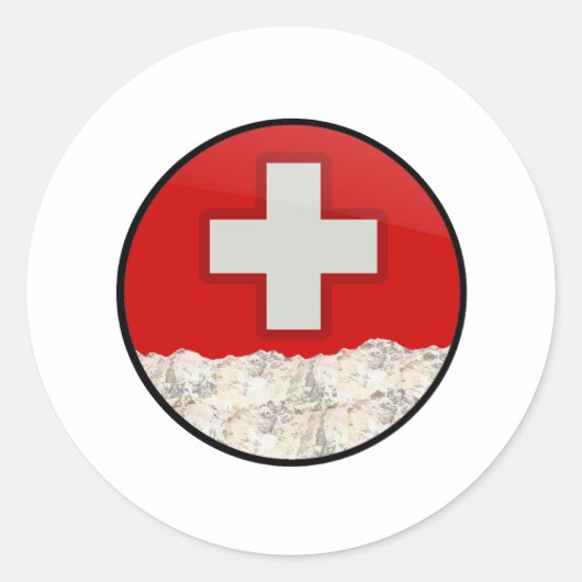 Skipatrol Runder Aufkleber (Vorderseite)