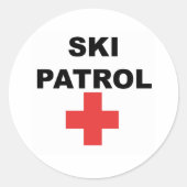 Skipatrol Runder Aufkleber (Vorderseite)