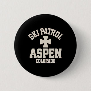 Skipatrouille Aspen Colorado Skifahren und Snowboa Button