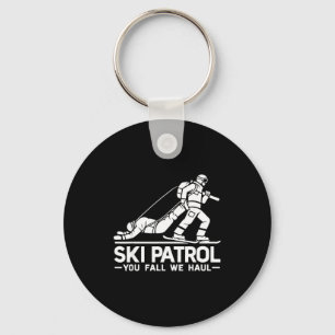 Skipatrouille, du fällst, wir ziehen lustiges Skif Schlüsselanhänger