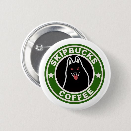 Skipbucks Kaffee-Knopf Button (Vorne & Hinten)