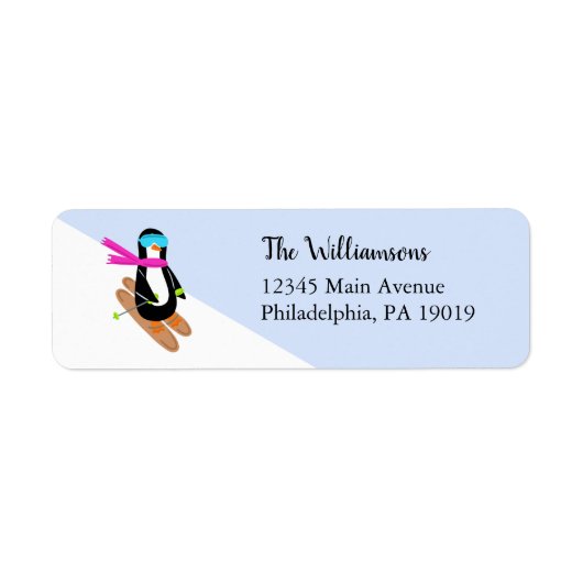 Skipinguin Winterweihnachtsferien - Rücksendeadres (Vorne)