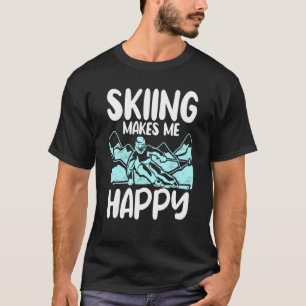 Skipiste Alpin Skipass Skifahren Skifahren T-Shirt