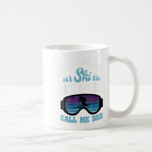 Skipiste Alpin Vater Skifahren Snowboarder Fath Kaffeetasse