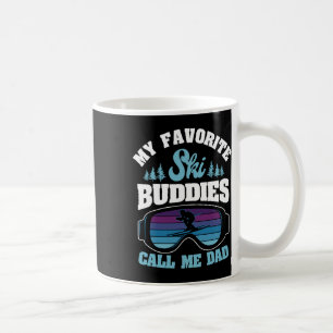 Skipiste Alpin Vater Skifahren Snowboarder Fath Kaffeetasse