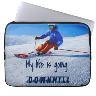 Skipiste Funny Motivierend Schnee Ski Laptopschutzhülle