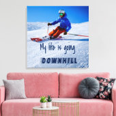 Skipiste Funny Motivierend Schnee Ski Leinwanddruck (Insitu (Wohnzimmer))