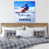 Skipiste Funny Motivierend Schnee Ski Leinwanddruck (Insitu (Schlafzimmer))