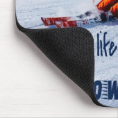 Skipiste Funny Motivierend Schnee Ski Mousepad (Ecke)