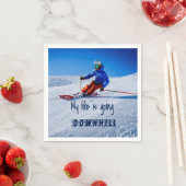 Skipiste Funny Motivierend Schnee Ski Serviette (Beispiel)