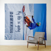 Skipiste Funny Motivierend Schnee Ski Wandteppich (Beispiel (Horizontal))