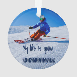 Skipiste Motivierend Schnee im Winter Ornament