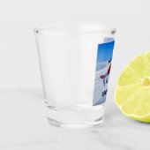 Skipiste Motivierend Schnee im Winter Schnapsglas (Links)