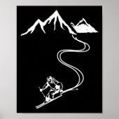 Skipisten Berge Skifahrer Wintersport Poster (Vorne)