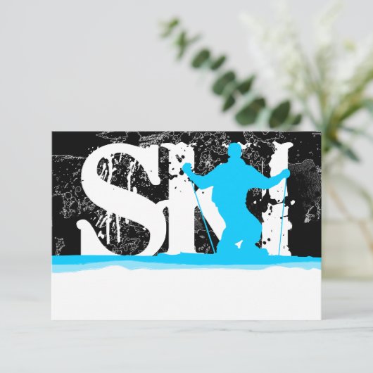 Skipisten Einladung (Stehend Vorderseite)