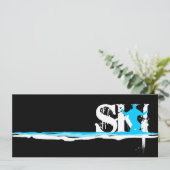 Skipisten Einladung (Stehend Vorderseite)