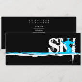 Skipisten Einladung (Vorne/Hinten)